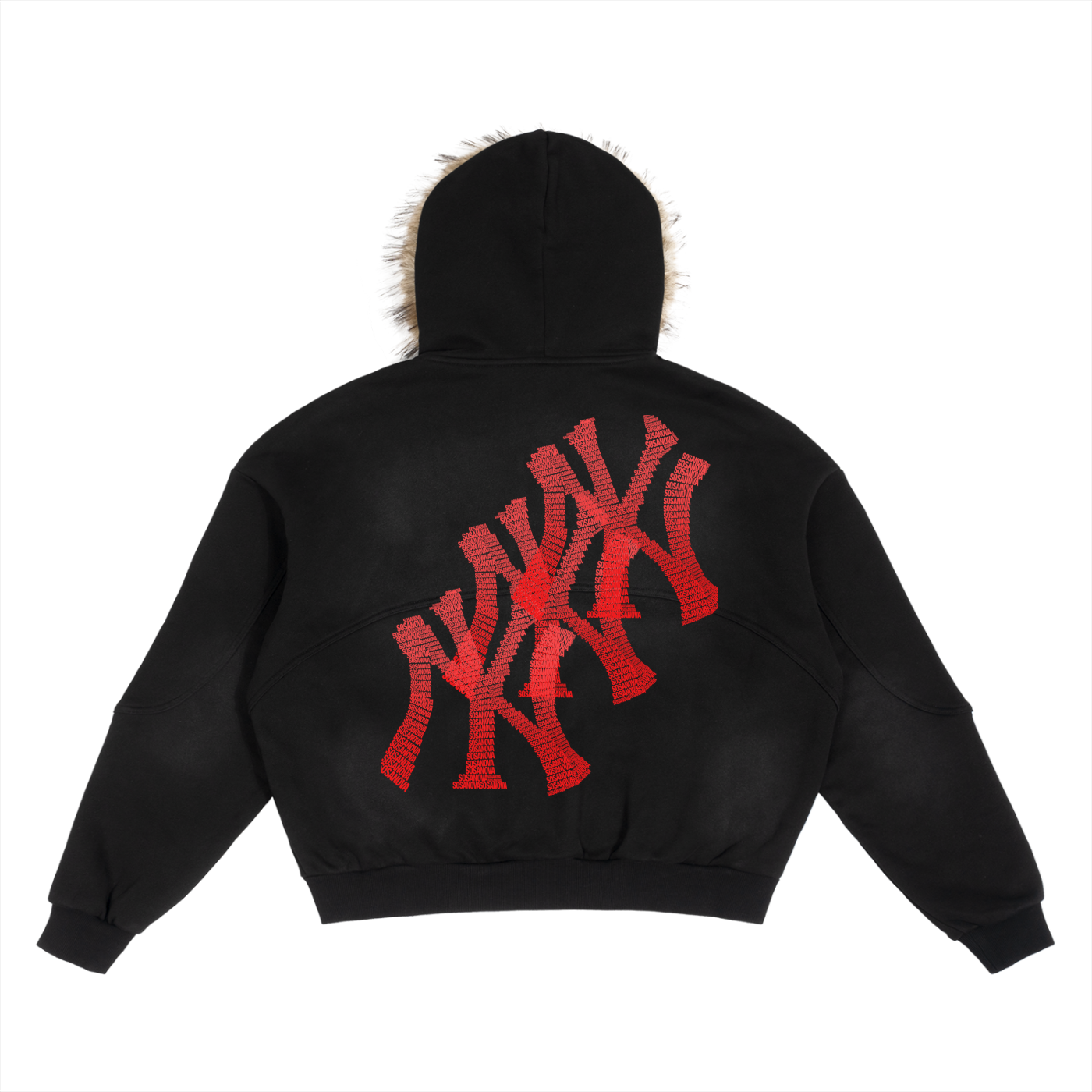 BlackCherry Detachable Fur Hoodie