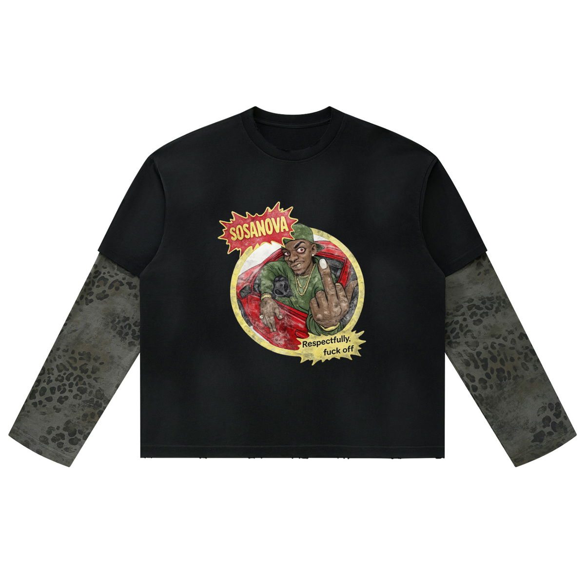 Leopard Panel Long Sleeve
