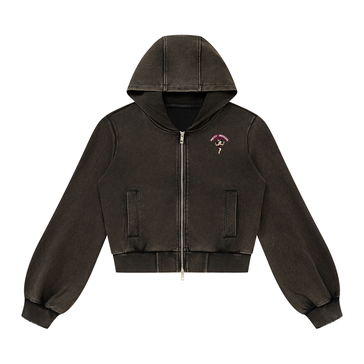 Vintage Wash Zip Hoodie