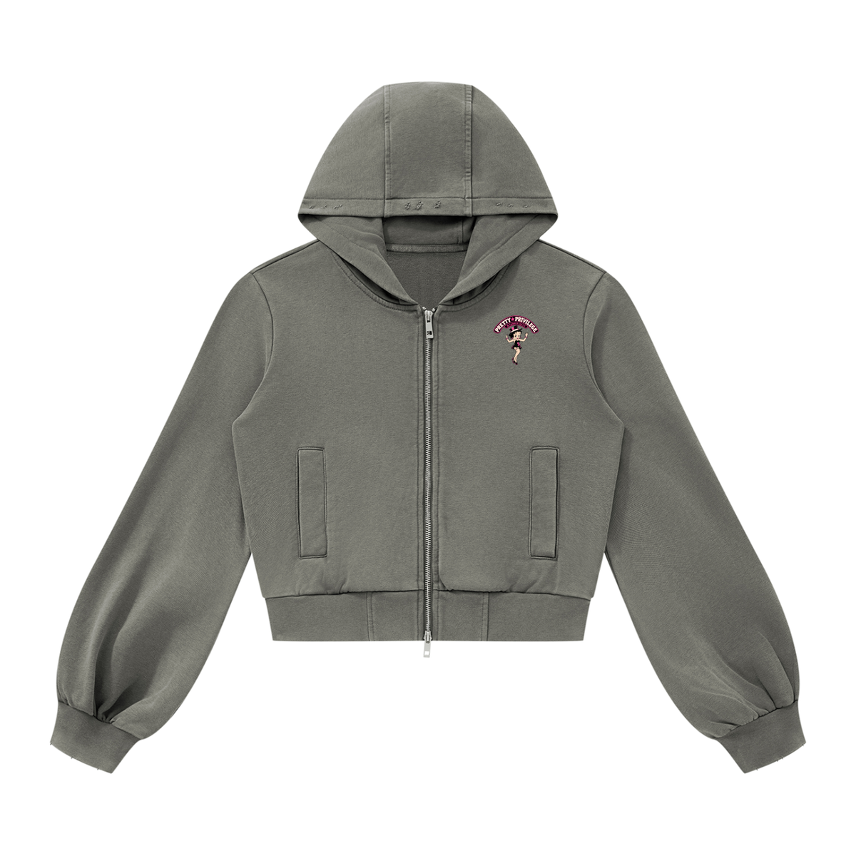 Vintage Wash Zip Hoodie