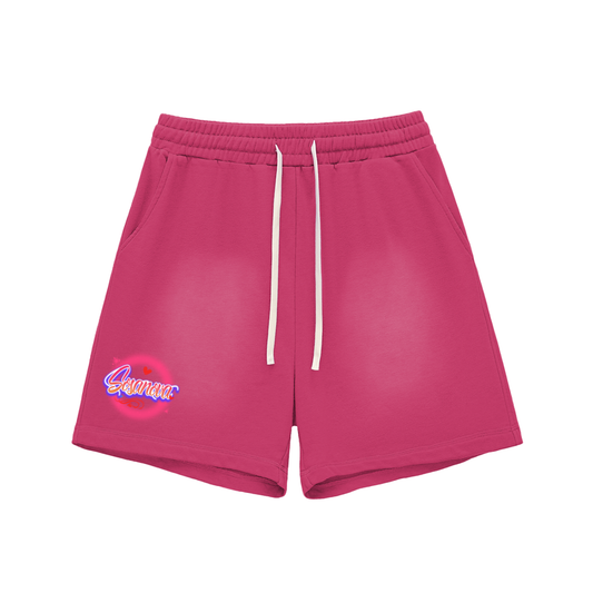 Grafitti Logo Cotton Shorts