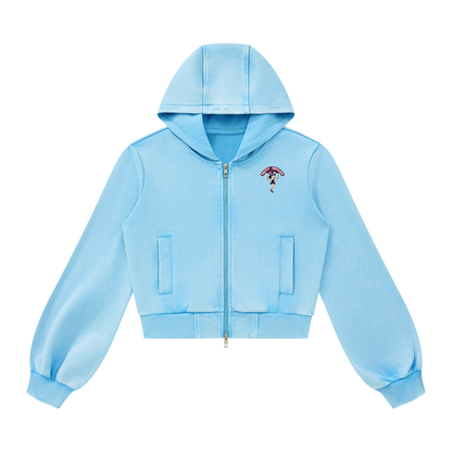 Vintage Wash Zip Hoodie